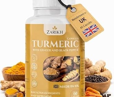High Strength Turmeric and Black Pepper Capsules with Ginger Root