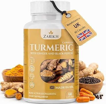 High Strength Turmeric and Black Pepper Capsules with Ginger Root