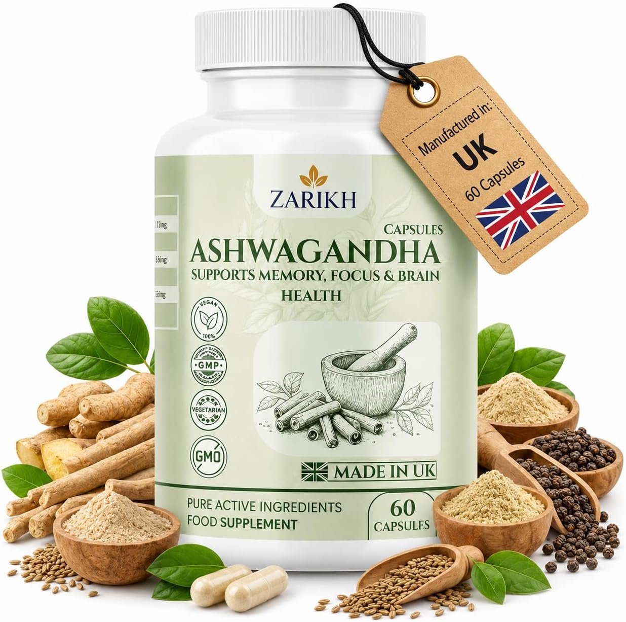 Ashwagandha Capsules with Black Pepper